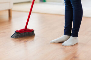 Clean your brooms to prevent spreading bacteria