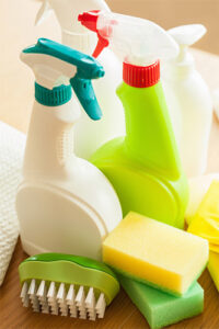 Household cleaning items used to keep your home cleaner. 