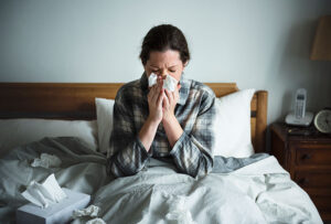 Woman caught flu from office 