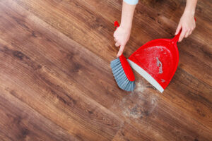 Sweep often to protect your floors during the winter months