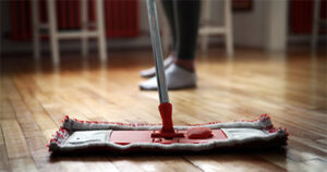 Mopping is a tip to having a cleaner home.